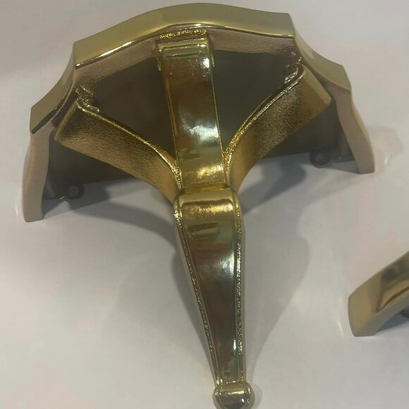 GOLD Wall Shelves Home Interiors and Gifts Burwood Ornate Vintage Rare Set Of 2 - Picture 4 of 7